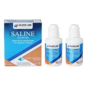 Silver Line Laboratories Pro Saline Max for Scleral Lenses, 60ml x 2 = 120ml